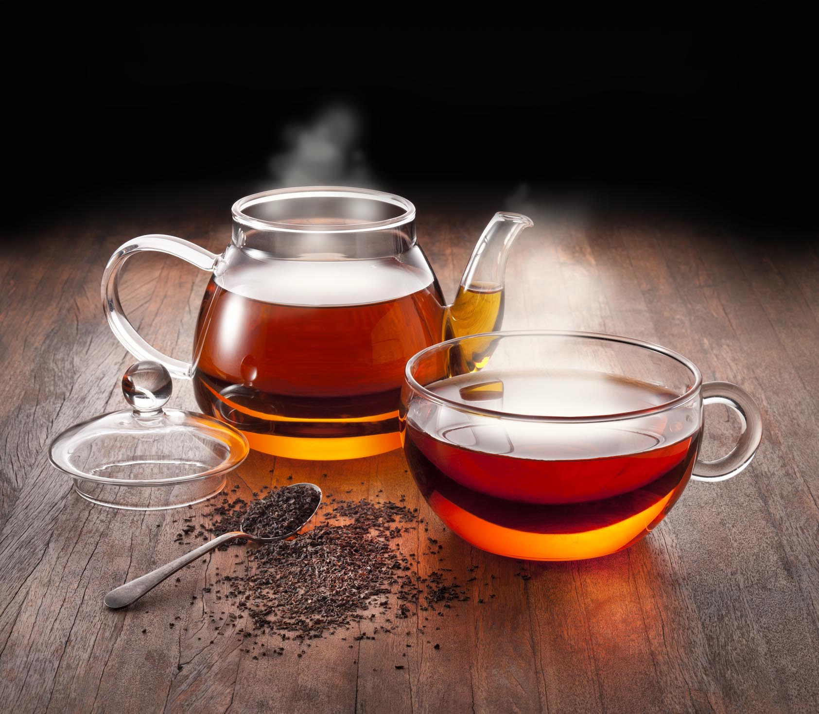 Hot green tea
